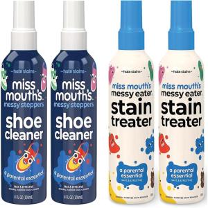 imageMiss Mouths Messy Eater Stain Treater 2 Pack and Messy Steppers Shoe Cleaner 2 Pack