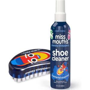 imageMiss Mouths Messy Steppers Shoe Cleaner  4oz Spray and Shoe Cleaning Kit Brush