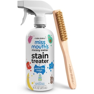 image:imageMiss Mouths Messy Eater Stain Treater 16oz Spray amp Laundry Brush  Gentle Scrub for Spot Cleaning PreTreating Baby Clothes amp Delicates